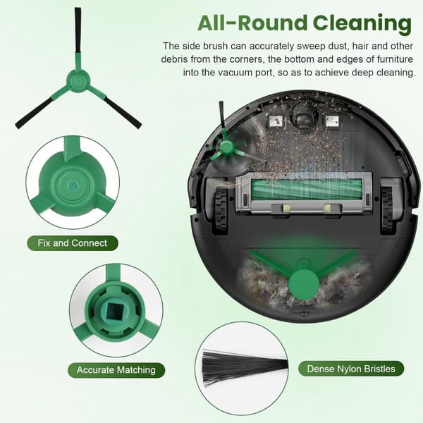 13-delars Ersättningstillbehörssats kompatibel med iRobot Roomba 205 DustCompactor Robotdammsugare