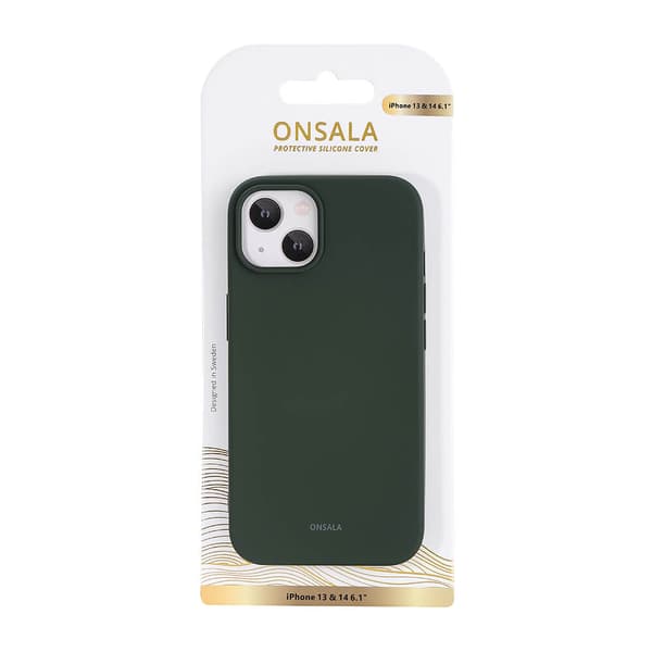 Mobilskal Silikon Olive Green - iPhone 13/14