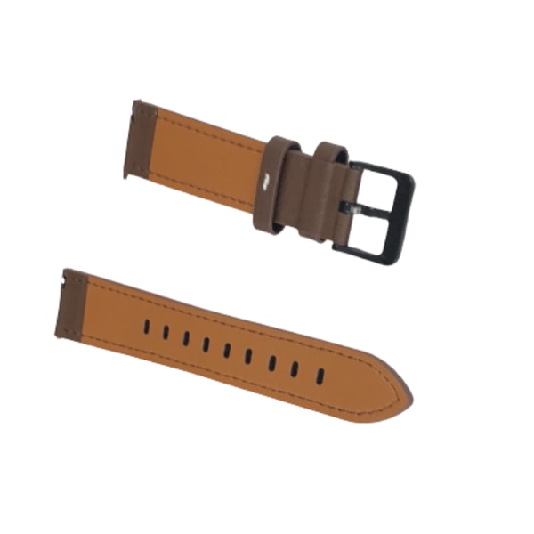 Armbånd i ægte læder Garmin Vivoactive3 / Vivoactive 3 Music / Venu / Venu 2 Plus / Venu Sq, Huami Amazfit GTS 2E / GTS Brun