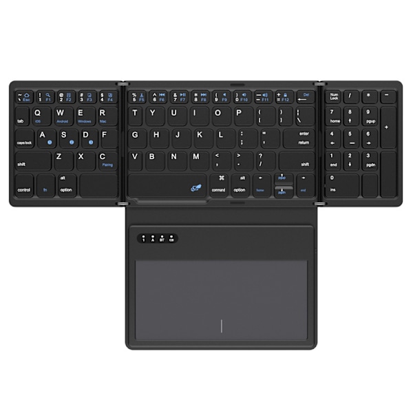 Fällbart Bluetooth-tangentbord med styrplatta