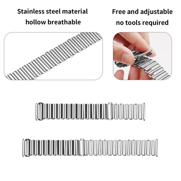 18MM Rustfrit Stål Urrem til Huawei GT5 Serien Silver Silver