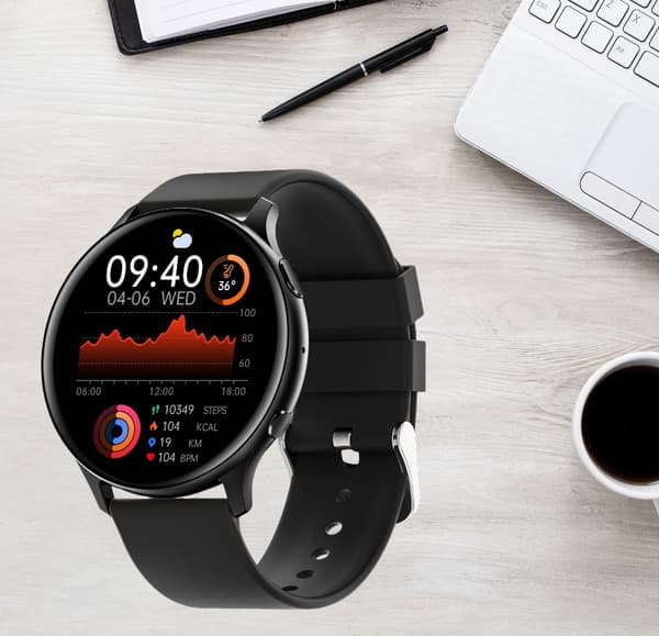 Smartwatch: Bluetooth-opkald og sundhedsovervågning Black Black