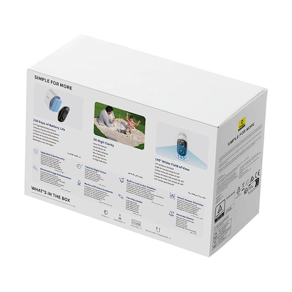Baseus N1 utomhuskamera (vit)