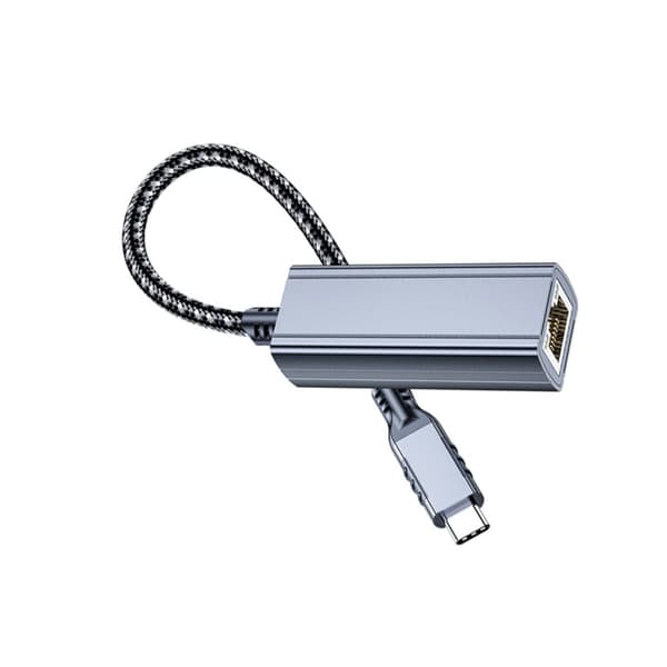 USB-C til Gigabit Ethernet-adapter med RJ45-port, plug-and-play til kablet netværk