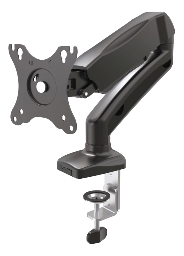 Monitor desk mount 13-32", gas operated, VESA, three axis