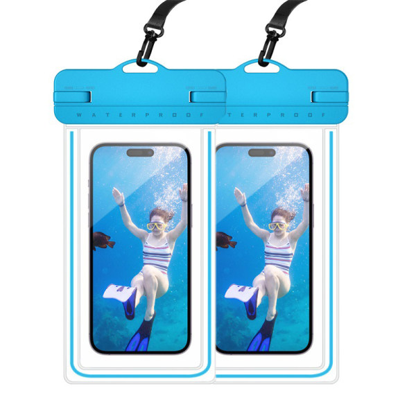 Flytande vattentät mobilväska Universal Blå 2-pack