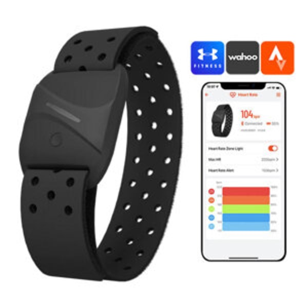Armband Pulsmätare Coospo HW807 kompatibel med Strava, wahooo, mapmyfitness etc.