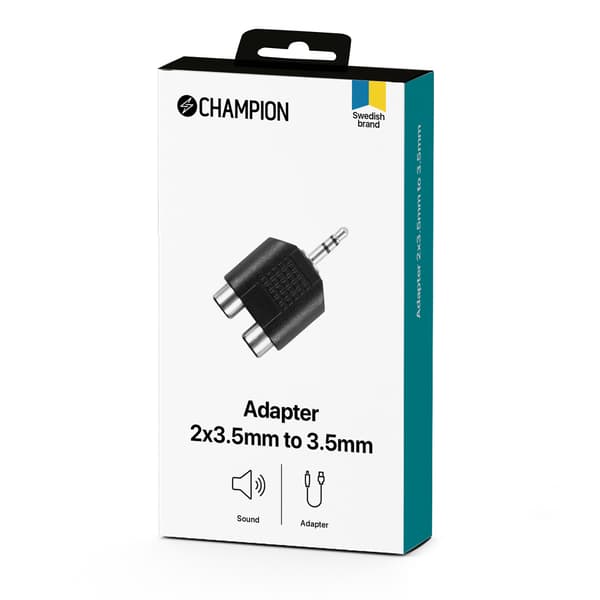 3,5 mm Hane - 2 x 3,5 mm adapter