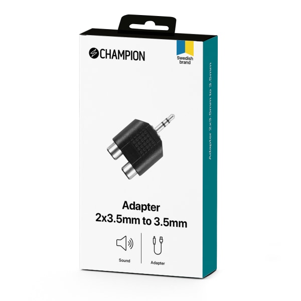 Adapter 3,5mm hane - 2 x 3,5mm honor