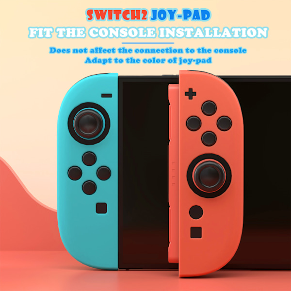 Skyddande silikongrepp för Nintendo Switch 2-kontroller Blå+orange