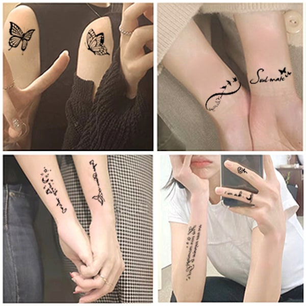 Mörka Serien Temporära Tatueringar - 30 Unika Designer