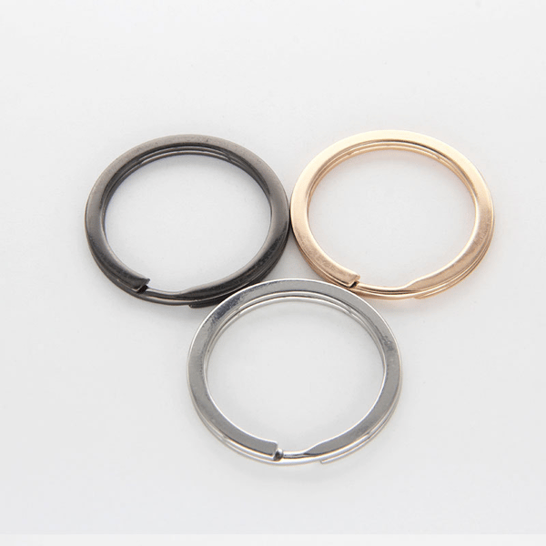 Runda karbinringar nyckelringar zinklegering 10-delar Black 30 mm Black 30 mm