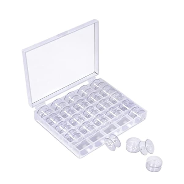 Tomspolar för symaskin plast 25 st Transparent Transparent