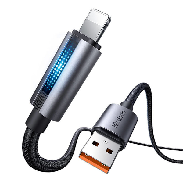 Mcdodo CA-5660 USB-A till Lightning-kabel med blinkande ljus 1,2m (svart)