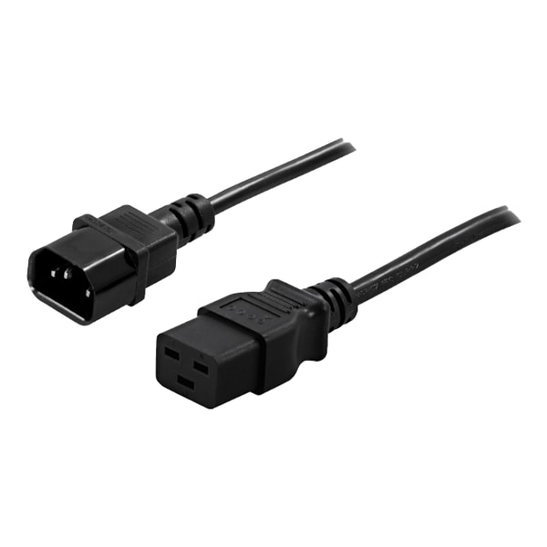 IEC extension cable, 10A, C14/C19, 180cm, black