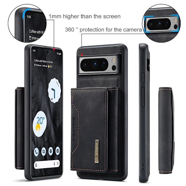 M2 Magnetiskt Plånboksfodral för Google Pixel Google Pixel 9/Google Pixel 9 Pro