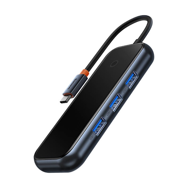 Adapter 4w1 Baseus Hub USB-C med 4xUSB 3.0 (mørkegrå)