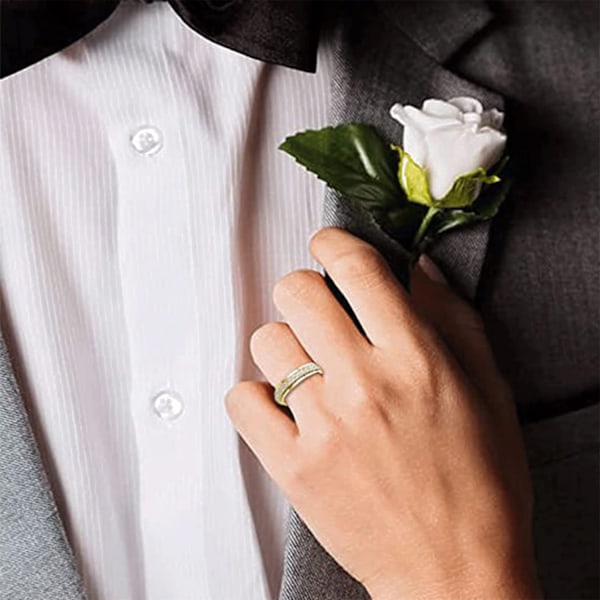 Ring med roterbara zirkonstenar / antistressring Guld 17.4 mm