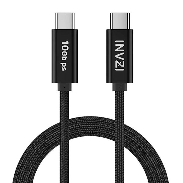 USB-C / USB 3.2 Gen2-kabel 100W 10Gbps, 2m (svart)