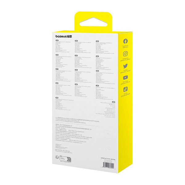 Hub 6in1 Baseus Metal Gleam 2-serien, USB-C til 2xUSB 3.0 +USB-C + HDMI + USB-C PD + Ethernet RJ45