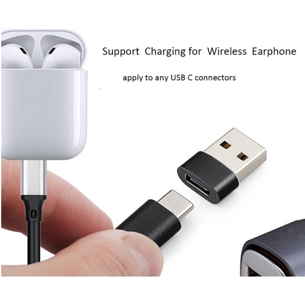 USB-C–USB 2.0 -sovitin Musta