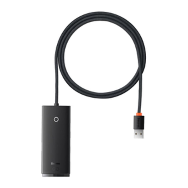 Hub 4in1 Baseus Lite Series USB till 4x USB 3.0, 1m (svart)