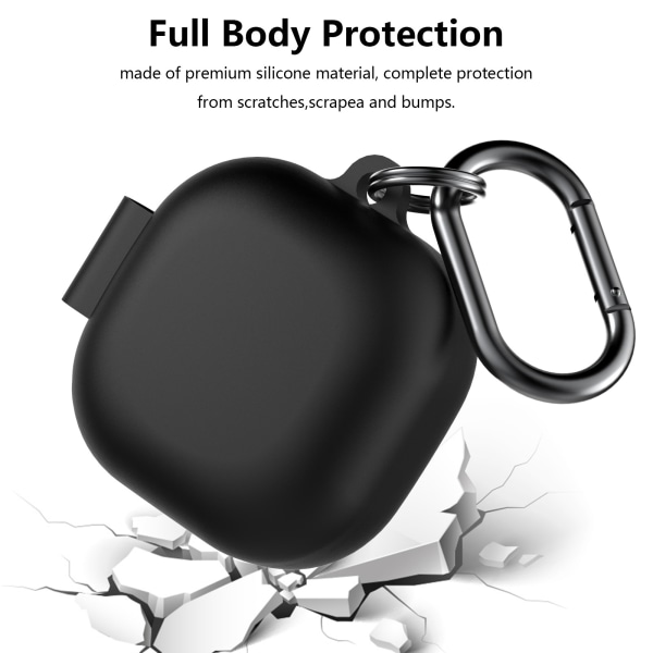 Skyddande Silikonfodral för Samsung Buds Live Svart