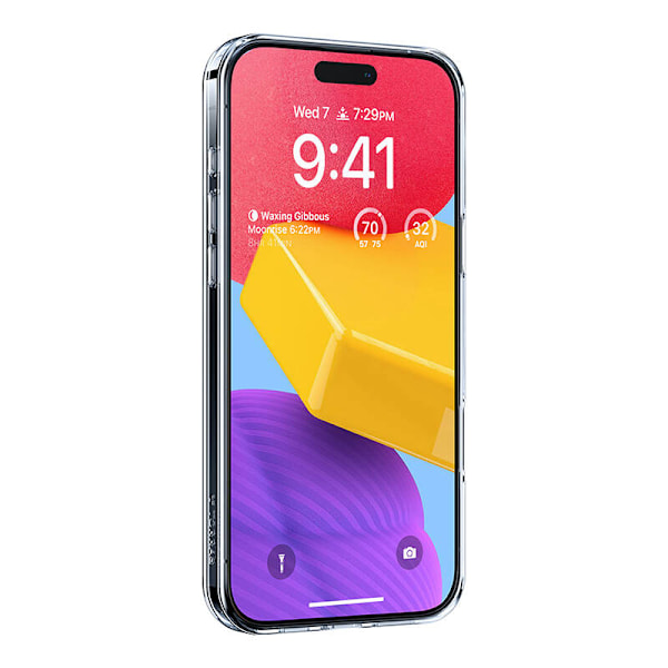 Torras Ostand Pro -kotelo iPhone 16:lle (läpinäkyvä)