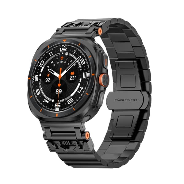 47 mm sort urrem til Samsung Watch Ultra