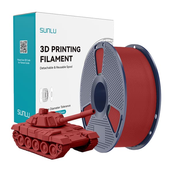 Sunlu PLA+ High-Speed rød filament, 1,75 mm – til FDM 3D-printere