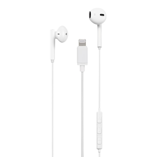 L200 In-ear Lightning earbuds, MFi, volume control, white