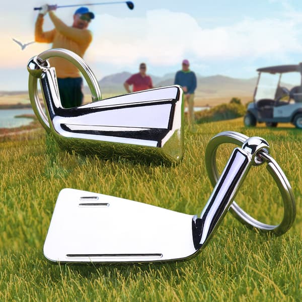 Golfbold Nøglering - Stilfuldt Metal Tilbehør til Golfentusiaster