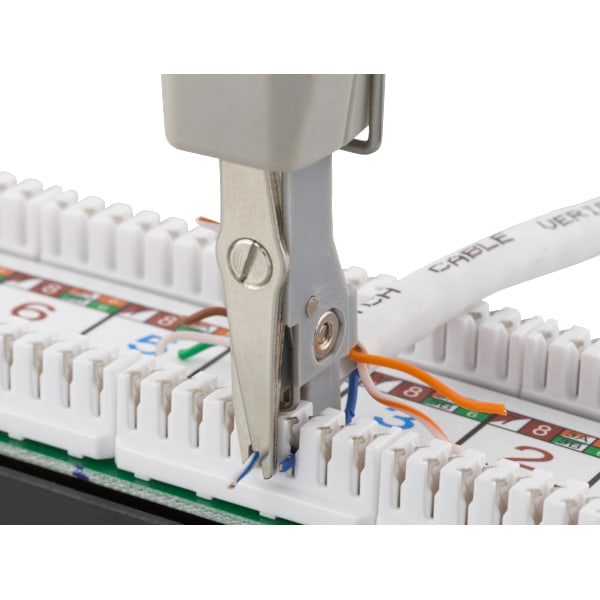 Network cable punchdown tool, Krone LSA, touch sensor, white