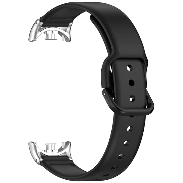 12 mm:n silikoninen ranneke kelloon Black Black