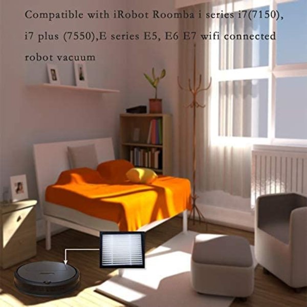 Filter iRobot Roomba E5 / E6 / I7 robotstøvsuger 4-pak