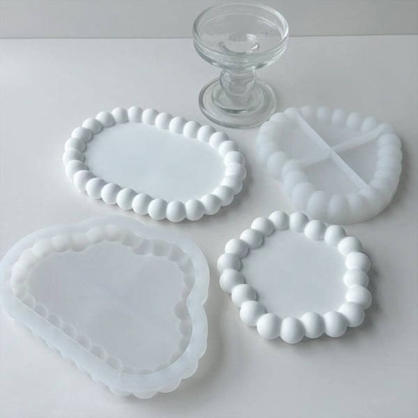 Oval Coaster Mold - Silikonhartsform för DIY-hantverk (J-220)