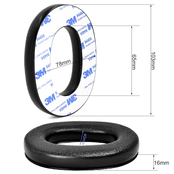 Öronkuddar i Proteinläder för 3M WorkTunes TPU Military Ear Protection
