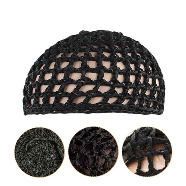 4-Pack Svarta Hårnät av Nylon - Osynligt Elastiskt Kant Mesh Hårskydd