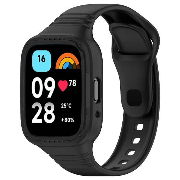 Silikonarmband till Redmi Watch 3 Svart