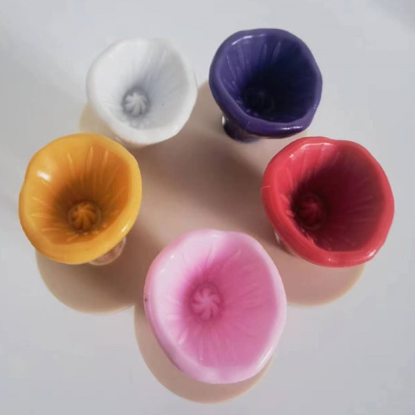 Bi-vattenfontän i hartsblomma (set om 2) Röd