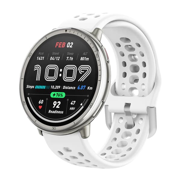 Silikone Urrem Kompatibel med Amazfit Active 2, 20mm Udskiftningsrem White White