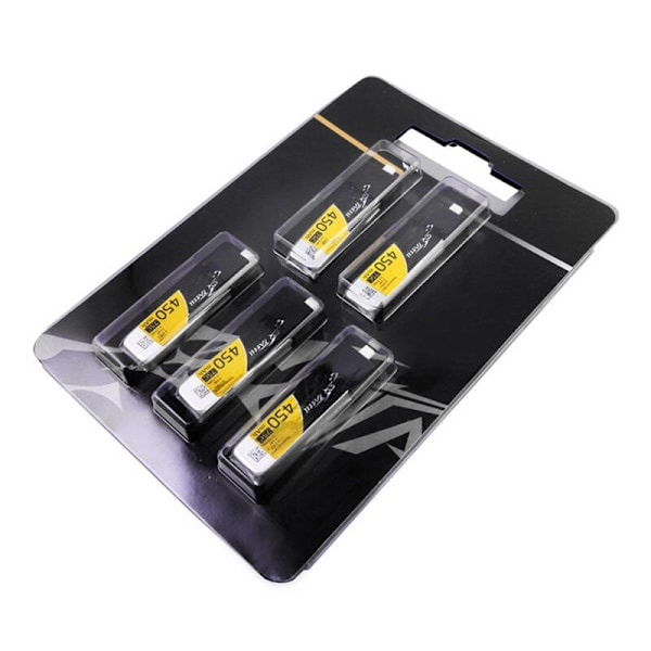 Gens Ace 450mAh 3,8V 75C 1S1P HV Lipo-batterier (5st).