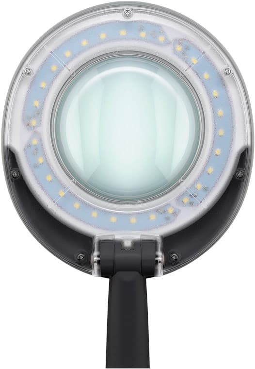 LED suurennuslamppu jalustalla, 6 W, musta