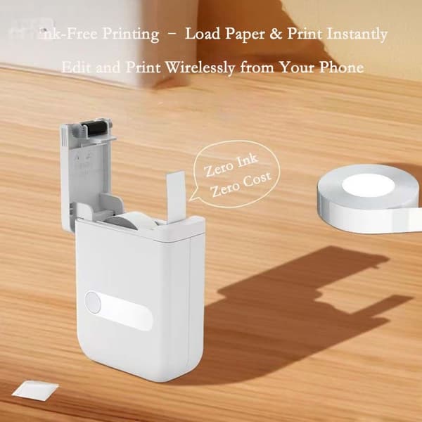 Mini Bluetooth Termisk Etiketprinter - Bærbar Etiketmaskine til Hjem & Kontor