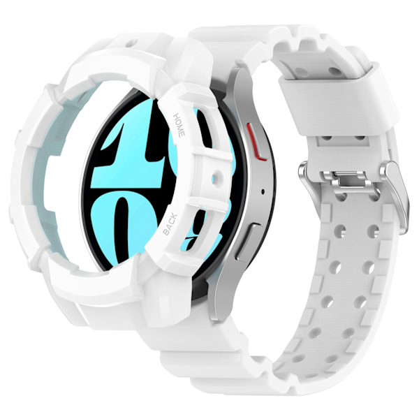 Klockarmband & Skyddsfodral för Samsung Galaxy Watch6 44mm Vit