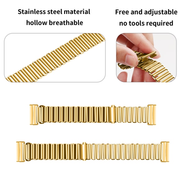 Klockarmband i Rostfritt Stål Fitbit Versa 3 / Versa 4 / Sense 2 Guld
