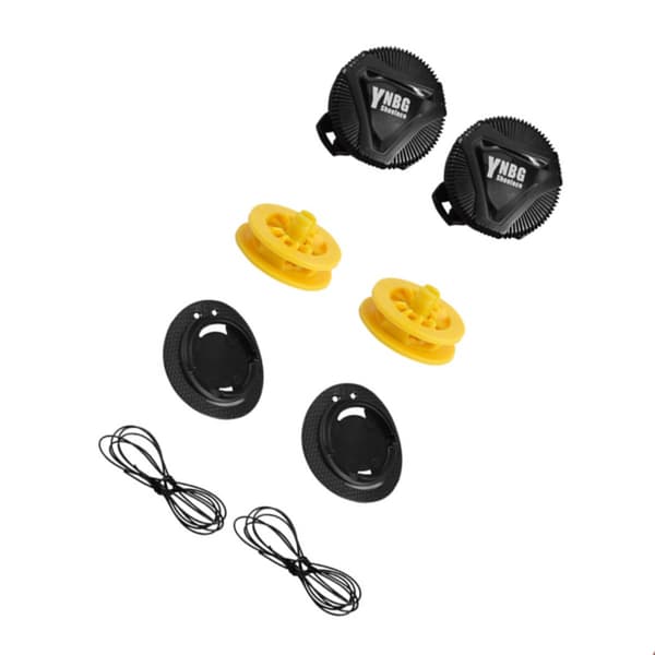 Lazy Shoelace Quick-Release Dial Fastener 4-Pack - Black ABS Automatic Lacing System