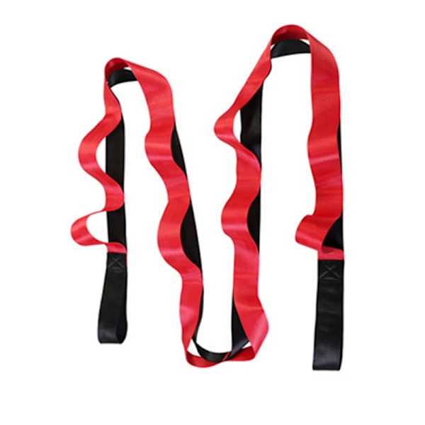 Punainen ja musta Stretch Strap joogaan ja pilatesiin