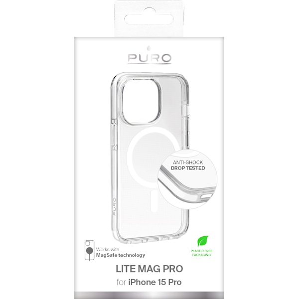 iPhone 15 Pro cover LITE MAG PRO with magnets, white