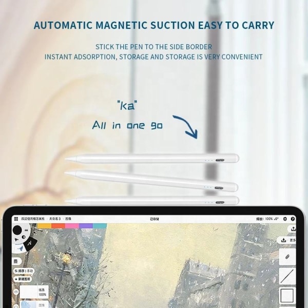 Stylus pen til iPad (2018 og nyere) USB-C iPad Sort